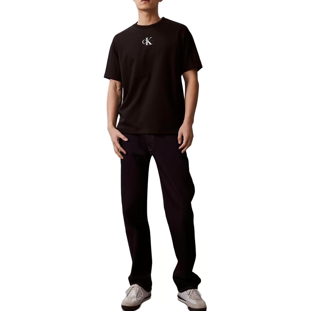 Calvin Klein Minimalist Printed Casual Short Sleeve T-Shirt Men Tops Black J325362-BEH