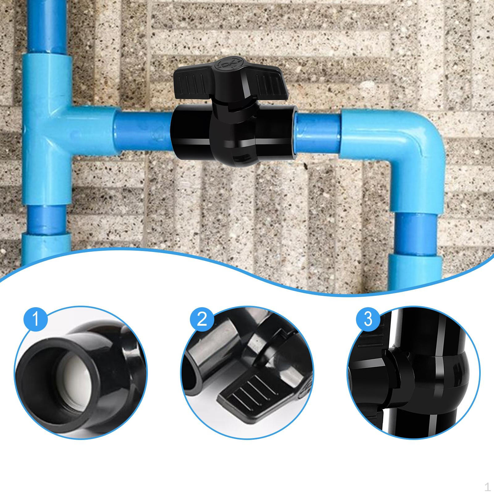 

Ручка кульового крана з ПВХ, запірна арматура для води, фітинг для труб для обладнання басейну, аквакультури 20mm