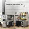 Kitchen Microwave Rack with Hooks Waterproof and Rust Proof Household Oven Seasoning Rack Multilayer Detachable Closet Organizer