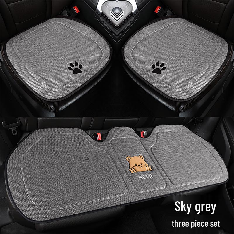 Universal Bieye Bear Cartoon Car Seat Cushion, Cotton & Linen, for All Seasons - Fits Buick Verano, Blue 6 Regal