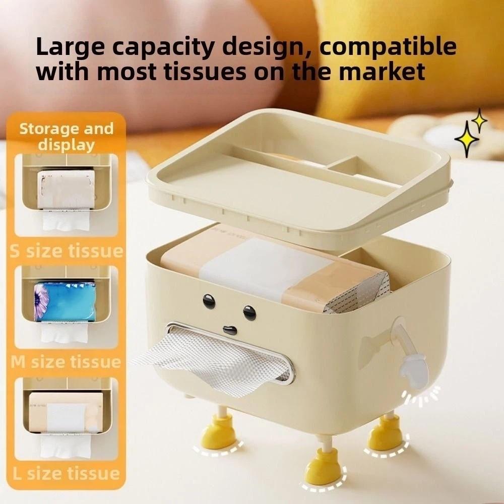 Dustproof Tissue Box with Lid Tissue Dispenser Storage Box Paper Towel Box Desktop
