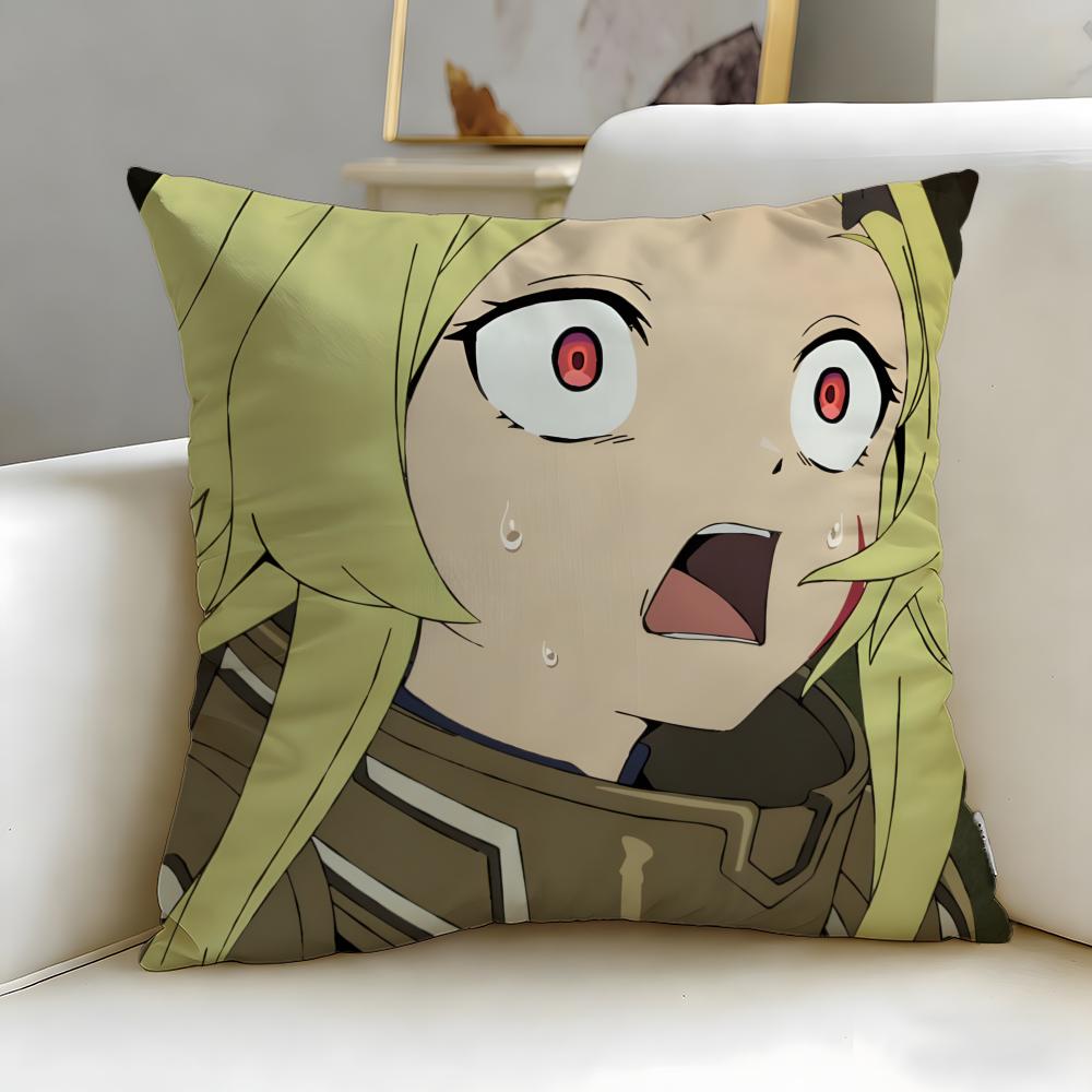 isekai anime Sentenced to Be a Hero Cushion Cover Soft  EasyWash Pillow Case  Versatile for Couch Bed Travel and Office