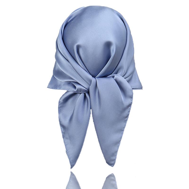 Luxury Silk feeling Scarf Women Satin Solid color Hijab RUNMEI Scarves Muslim Pareo Bandana Female Shawl Wrap Headband Foulard