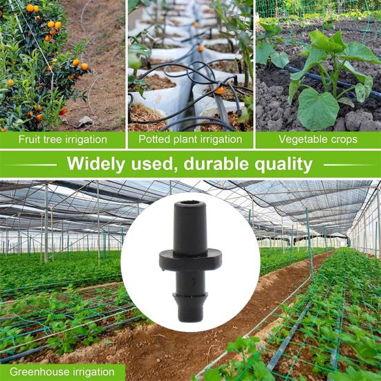 50 Pcs Barbed Hose Connectors Drip Irrigation 1/4" Universal Fittings 3-Way Coupling T Connectors for 4/7 Water Tube Garden Lawn Flower Pot