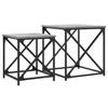  Slotted Tables, 2 Pcs, Grey Sonoma Oak