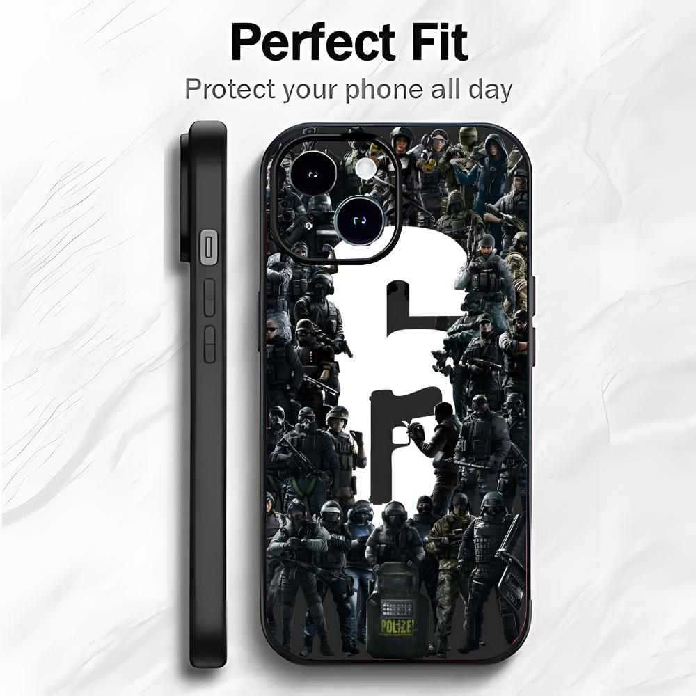 

Classic Game R-Rainbow Six Siege Phone Case Phone Case Soft Packaging Lightweight For iPhone17 16 15 14 13ProMax iphone17air