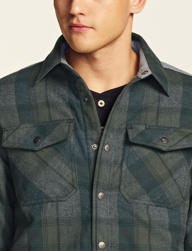 CQR Warm Flannel Jacket with Quilted Perfect for Outdoor and Ideal for and Winter Men's Lining, Hiking, Activities, Mountaineering, Spring, Autumn,