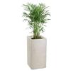 Concrete Planter On Wheels Recycled Concrete Beige 30X30Xh60 Cm