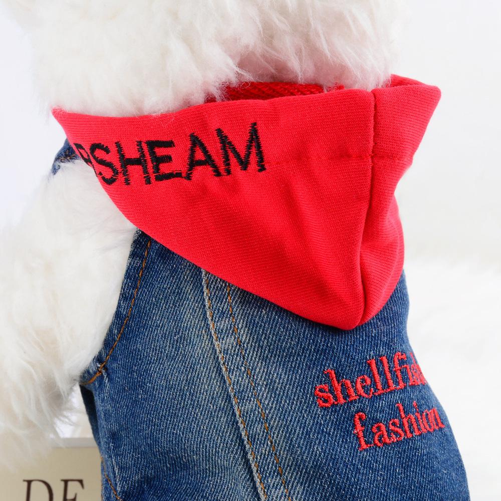 Haustier Hund Kleidung Frühling Sommer Herbst Winter mittel klein Hund Denim Pullover Jacke