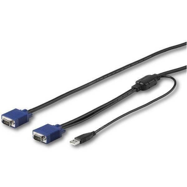 Câble KVM USB VGA - STARTECH - RKCONSUV15 - 4,6 m - Résolution 1920 x 1200 - Connecteur unique