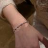 Light Luxury Unique Round Diamonds Inlaid Bracelets for Women High-end Exquisite and Simple Bracelet Fashion Party Jewelry Gift