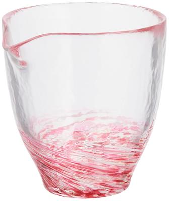 ADERIA Tsugaru Vidro Katakuchi Maizakura 285ml Hergestellt in Japan Kosmetikbox Sake Kuri Sakebecher Glas Sakebecher Chirori Stilvoller Glasbehälter