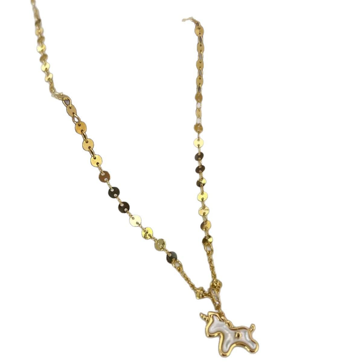 Luxe Sparkling Pegasus Pendant Necklace
