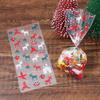 Party Favor Gift Santa Claus Christmas Candy Bags Cellophane Baking Packaging Cookies Storage