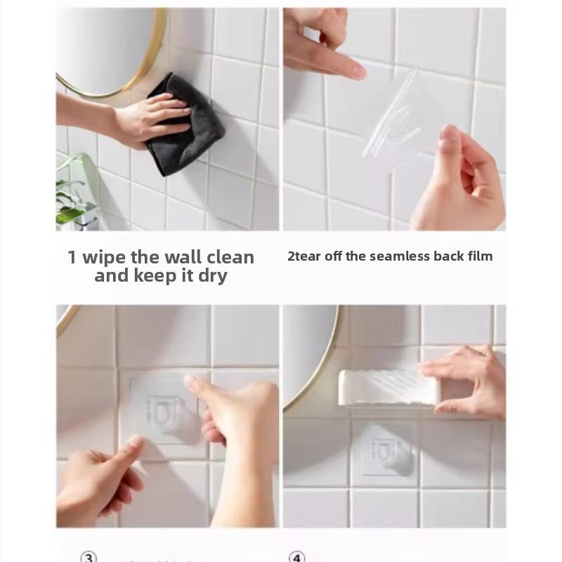 Home Punch-free 5 Holes Toothbrush Holder with Cover Dustproof Toothbrush Storage Racks Wall-mounted Home Bathroom Corner Rack