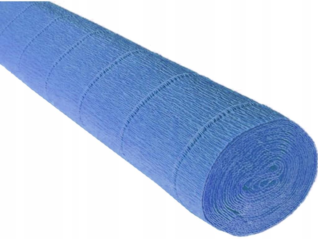 Bibuła Dekor Krep 50x250cm 180GR 615 NIEBIESKI LAZ