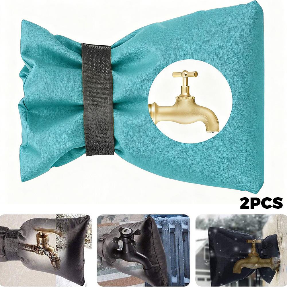 2PCS Faucet Waterproof Freeze Protection Cover Winter Outside Garden Faucet Cover Protection Sock Reusable Tap Protector