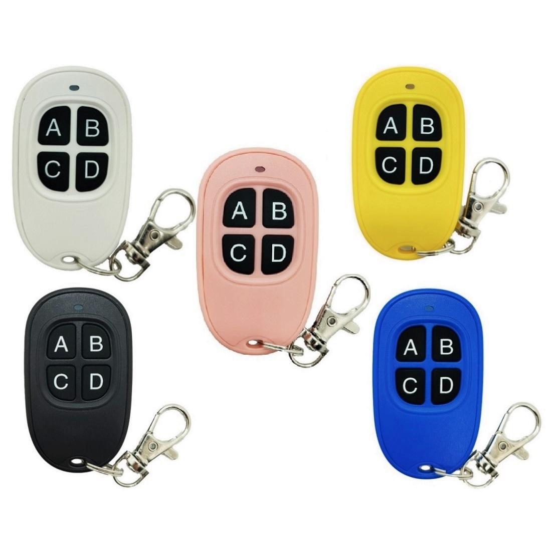 

Gantch 433MHZ Universal Learn Copy Remote Control suitable for control garage doors electric gates security systems,YDABCD-Black ABCD білий/чорний