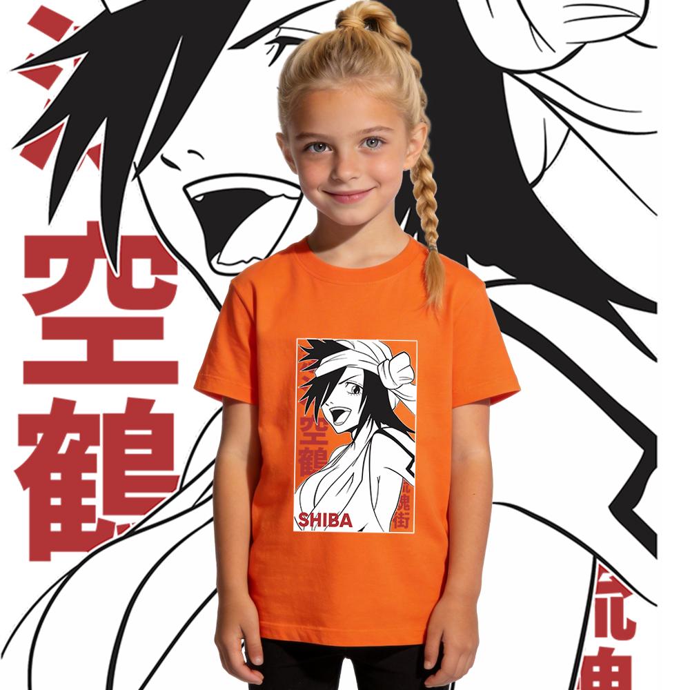 Bleach Kukaku Anime Print Boys Girls Cotton T Shirt Kids Casual Short Sleeve Summer Top Soft Breathable