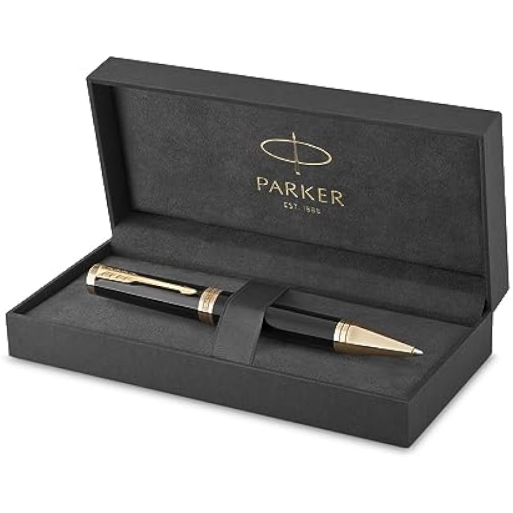 PARKER Parker Ballpoint Pen, Ingenuity, Black GT, Medium, Oil-based, Gift Box Included, Regular I...
