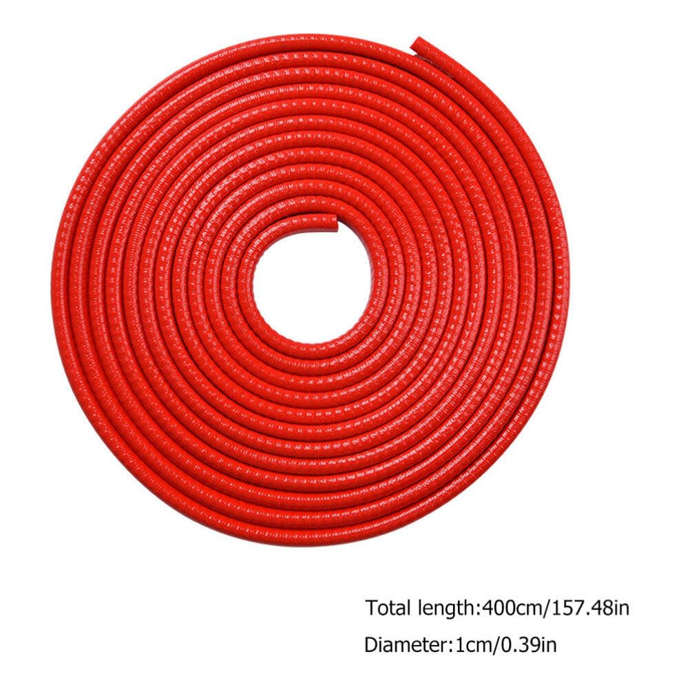 ABOOFAN Car Door Mall, Red, 15.7 inches (400 cm), U-Shaped, Built-In Steel Billet, Edge