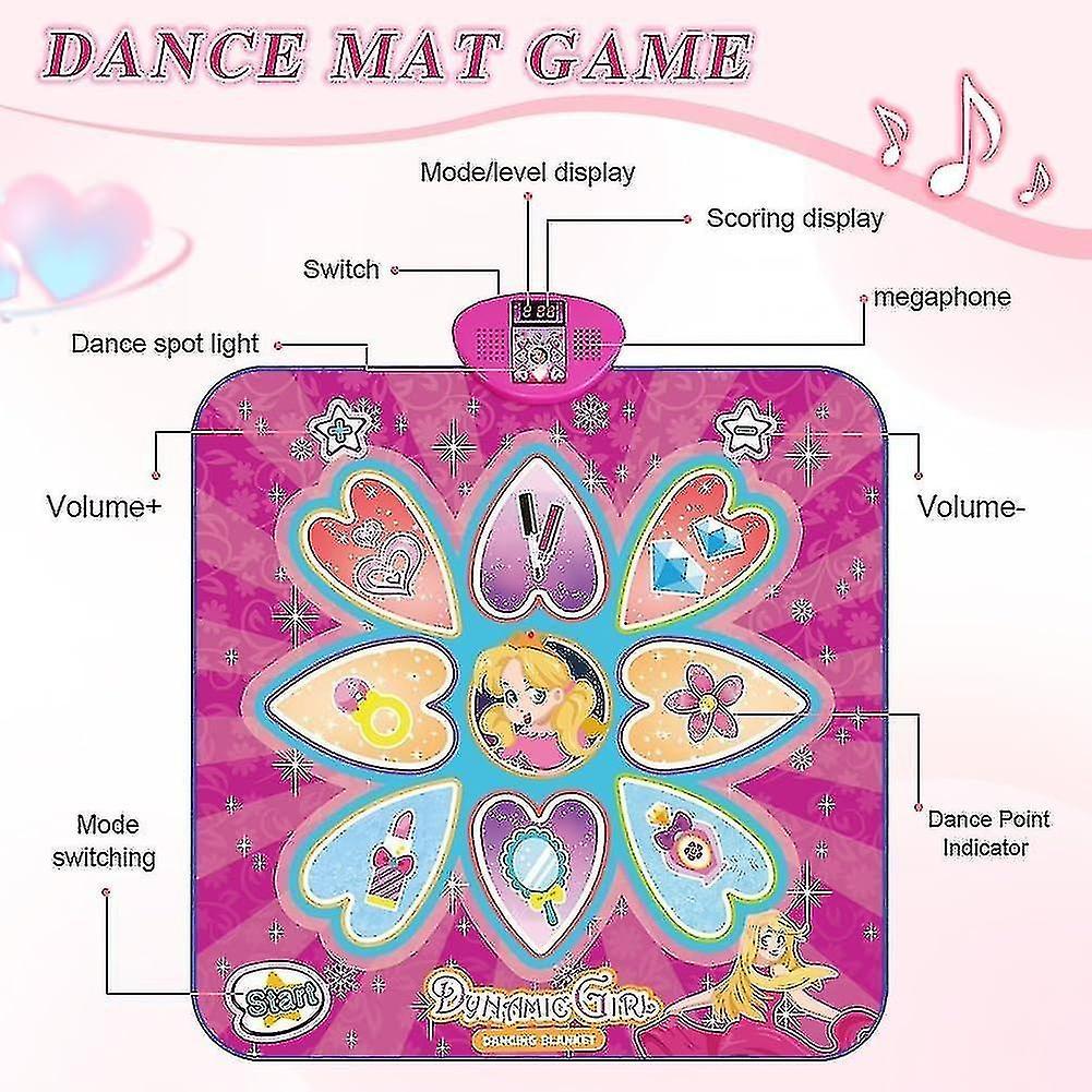 Dance Mat,upgraded Electronic Dance Pad With Led Lightsmusic Dance Game Mat With 7 Game Modes, Adjus