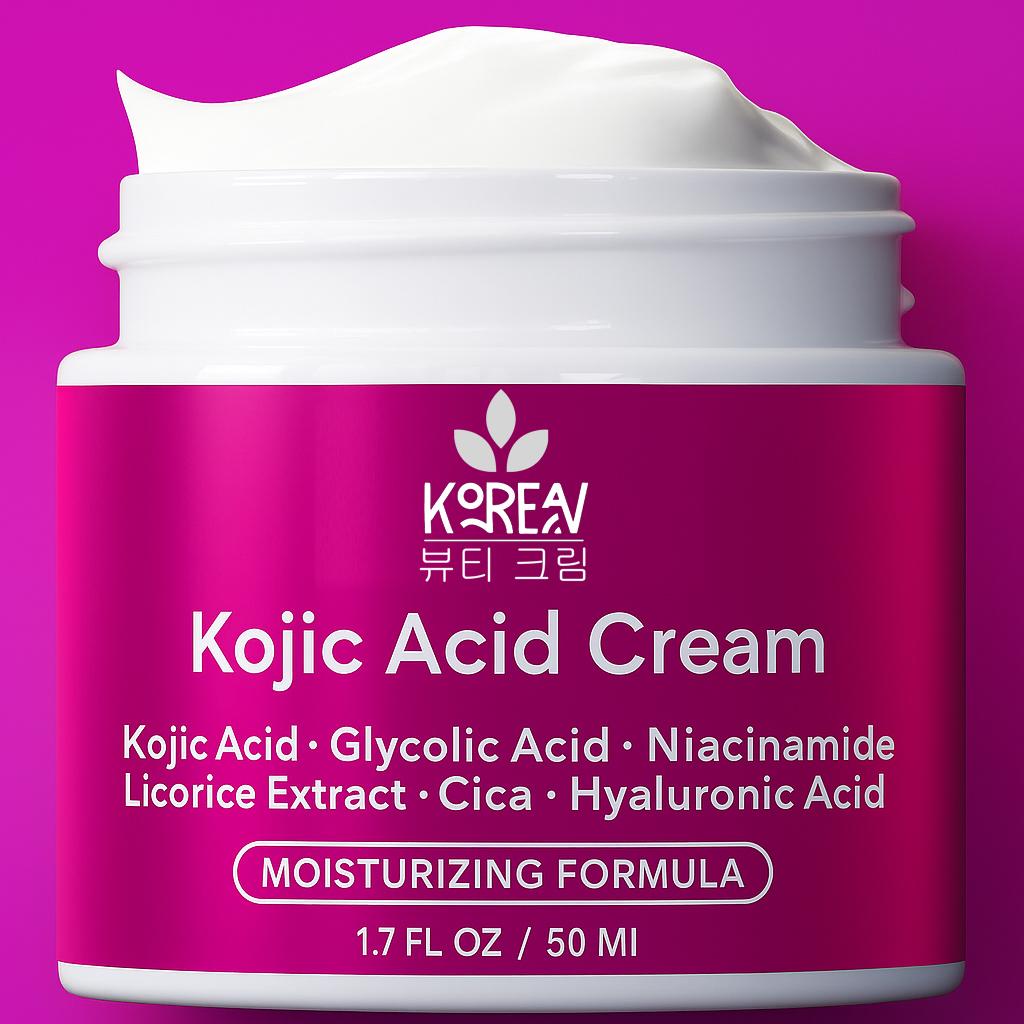 Kojic Acid Moisturizing Face Cream 50ml – Daily Hydration Cream with Niacinamide & Hyaluronic Acid 50ml белый