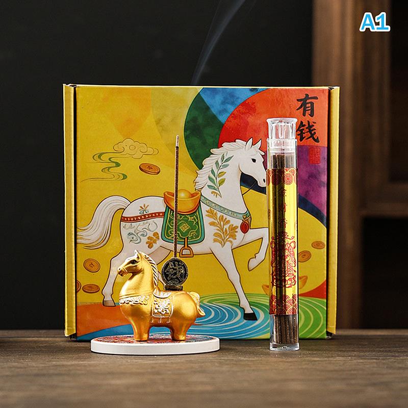 Resin/Ceramic Material Chinese  Year Zodiac Pony Incense Burner Ornamental Creative Incense Stick Holder 2026 Horse Year