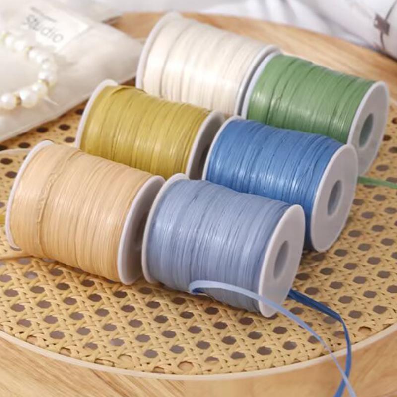 120m/roll Polyester Fiber Thread For Knitting Crocheting Multicolor Grass Thread Sunhat Beach Bag 50g