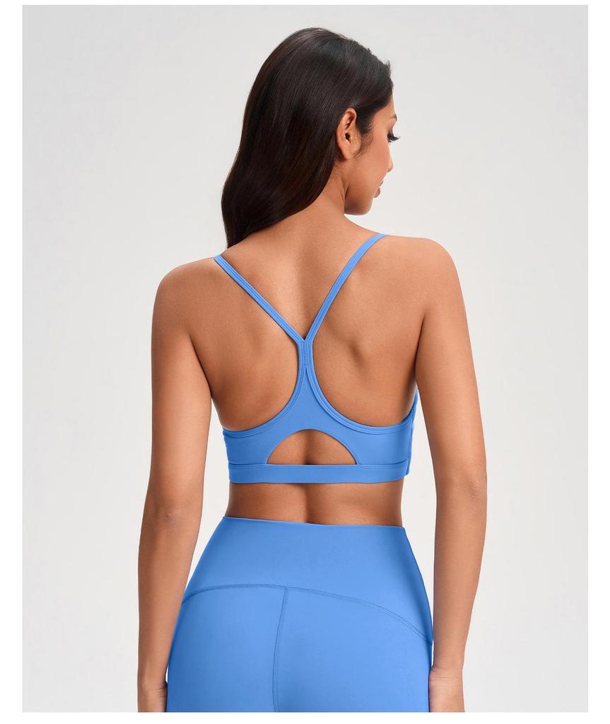 Reggiseno Sportivo Push-Up da Donna con Spalline Sottili e Imbottiture - Sexy Design sulla Schiena, Anti-Cedimento, Ideale per Fitness e Yoga.