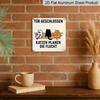 2D Flach 1 Stück, Dekorative Aluminiumschilder und Ornamente, Katzen-Thema, Klassischer Retro-Stil, Perfekt für Veranden, Terrassen, Garagen und Gärten, Großartig