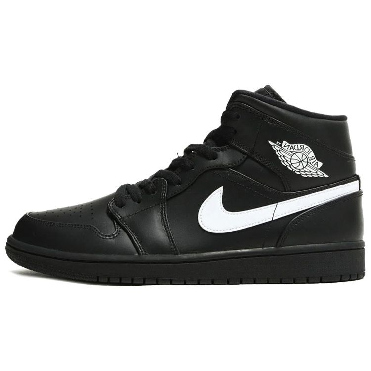 

Мужские кроссовки Air Jordan 1 Mid Speckle Черный Белый 554724-049