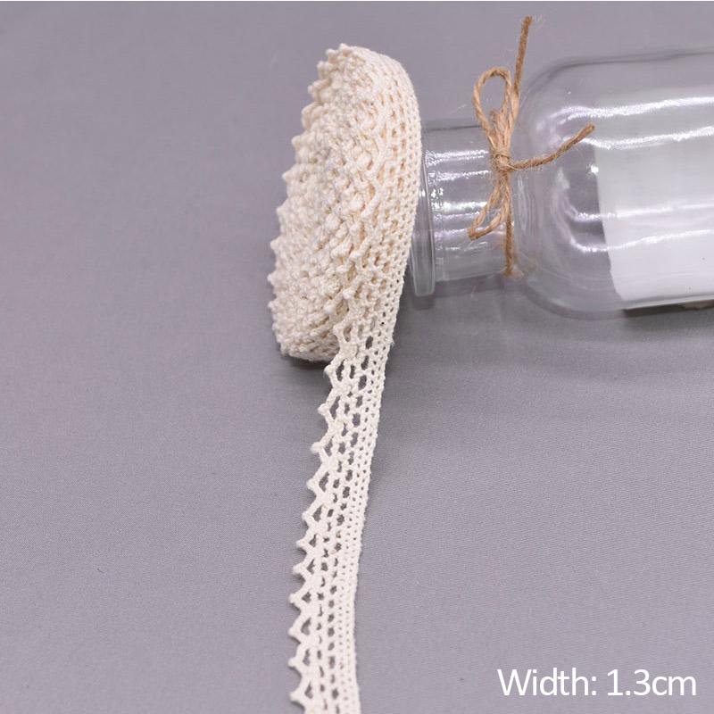 5/10Yards White Cotton Embroidered Lace Trim Ribbons Fabric DIY Handmade Craft Clothes Sewing Accessories Supplies