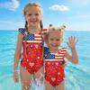 Girls One Piece Swimsuit Floral Print Sleeveless Summer Swimwear Kids Casual Comfortable Fit Soft Fabric Durable Stitching