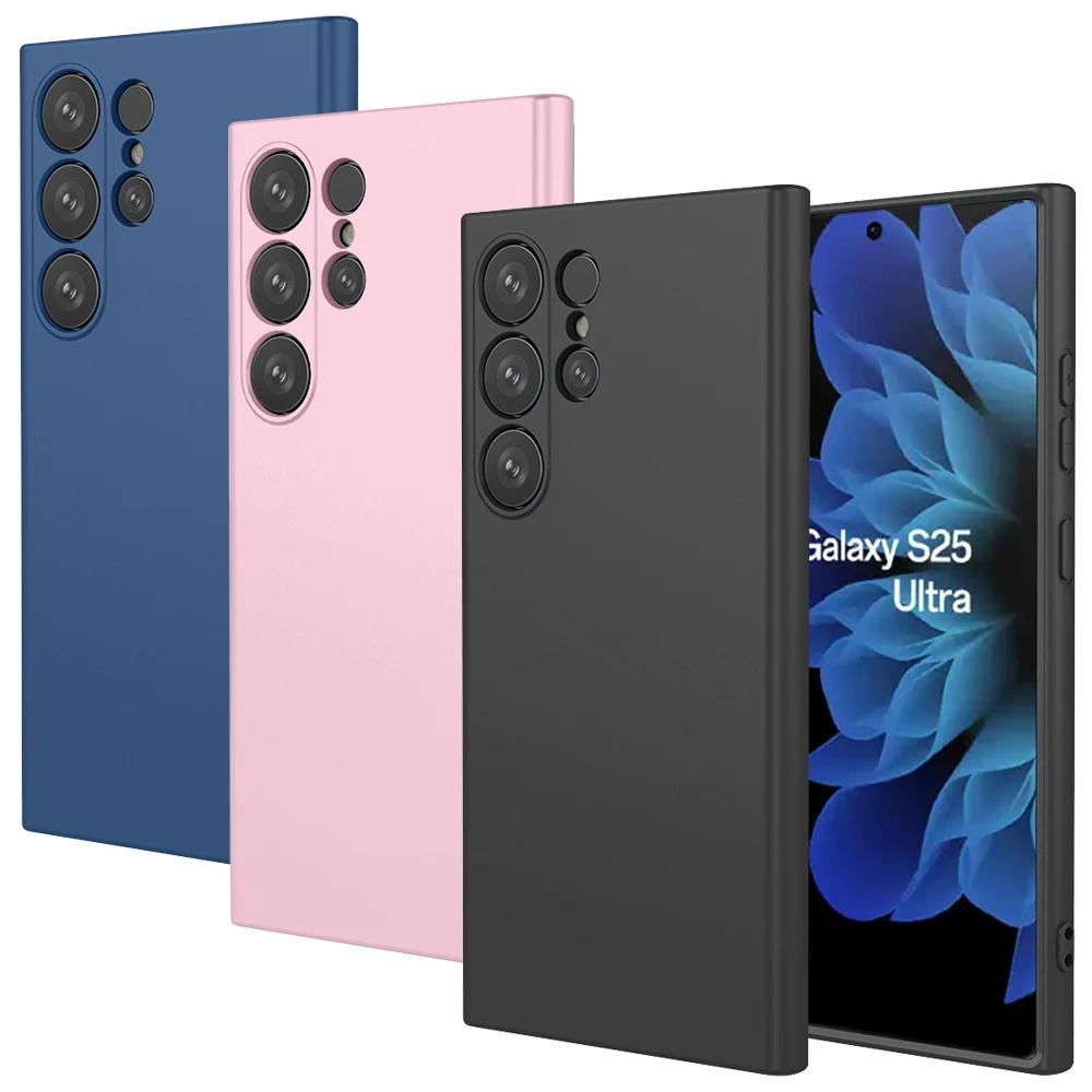 Promozione Custodia Semplice Morbida in Silicone Liquido Per Samsung Galaxy S21 S22 S23 S24 S25 Ultra Plus FE S20 Ultra Cover Colorata
