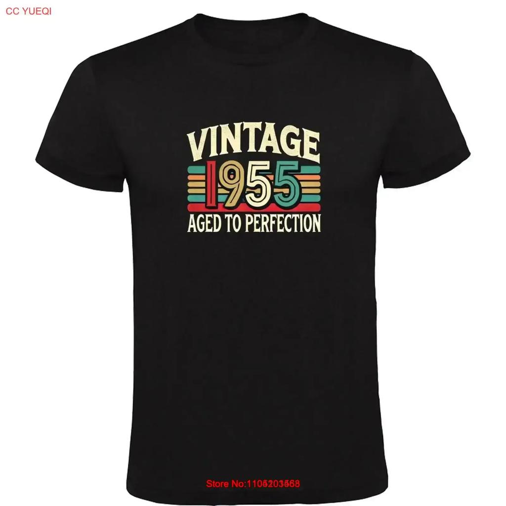 Retro 70th Birthday T Shirt Vintage 1955 Milestone for Special Celebrations Washed Breathable fashion homme Slightly vintage