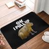 OK I Pull Up Capybara Door Mat Small Carpet Humorous Slogan and Realistic Animal Design Anti-slip Rug for Home Decor