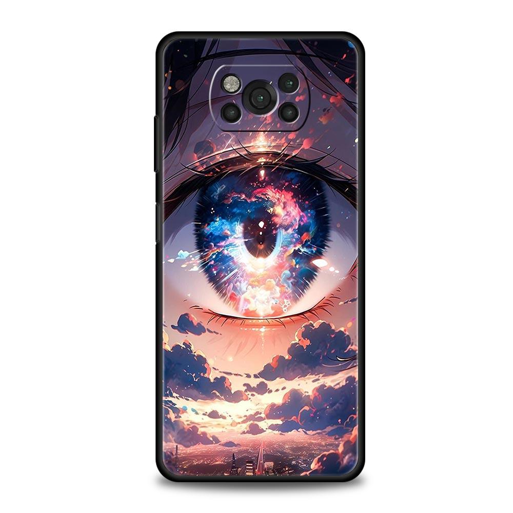 Cartoon Cute eyes art Phone Case For For Xiaomi Poco X6 X5 Pro X4 X3 NFC F5 Pro F4 F3 GT M5 M4 Pro 5G M3 C51 C50 C55 Soft Cover