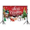 Red Happy Christmas Photography Backdrop Cloth Happy New Year Theme Christmas Background Banner Celebrate Party Countdown Party