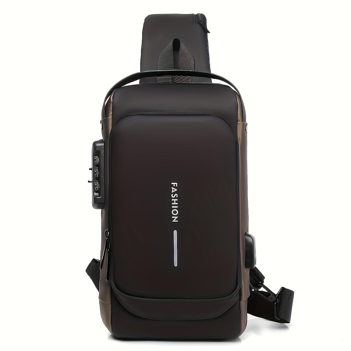 

Мужская противоугонная нагрудная сумка, модный мотоциклетный и повседневный спортивный наклонный рюкзак, прочная ткань Оксфорд