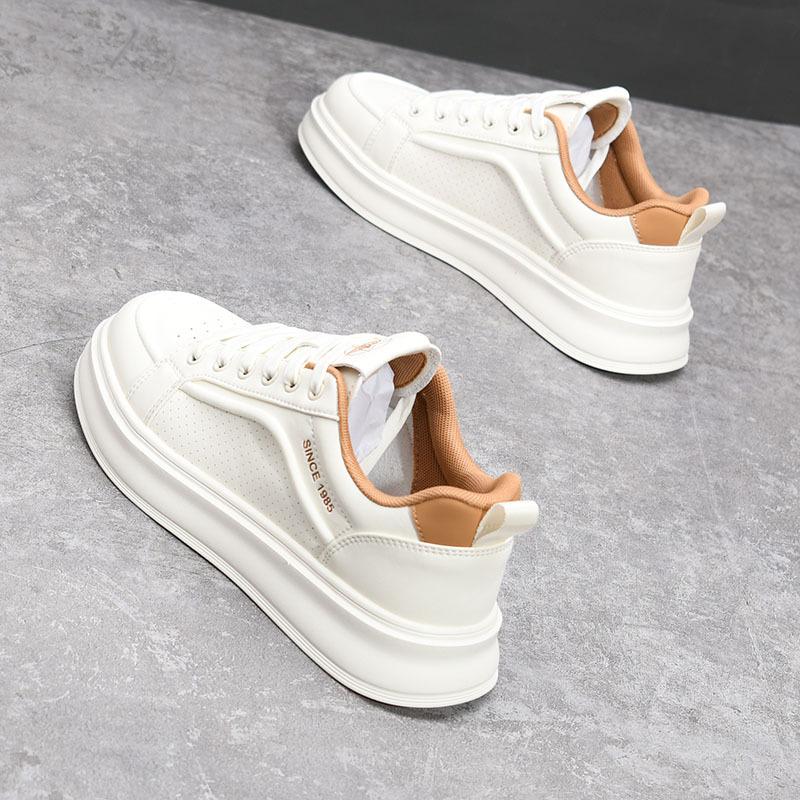 Summer new breathable deodorant thick-soled sports and leisure board shoes non-slip heightening small white tide shoes