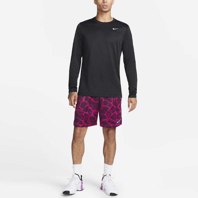 Nike Dri-FIT Legend Solid Logo Loose Fit Long Sleeve T-Shirt Men Tops Matte-Silver DX0993-010