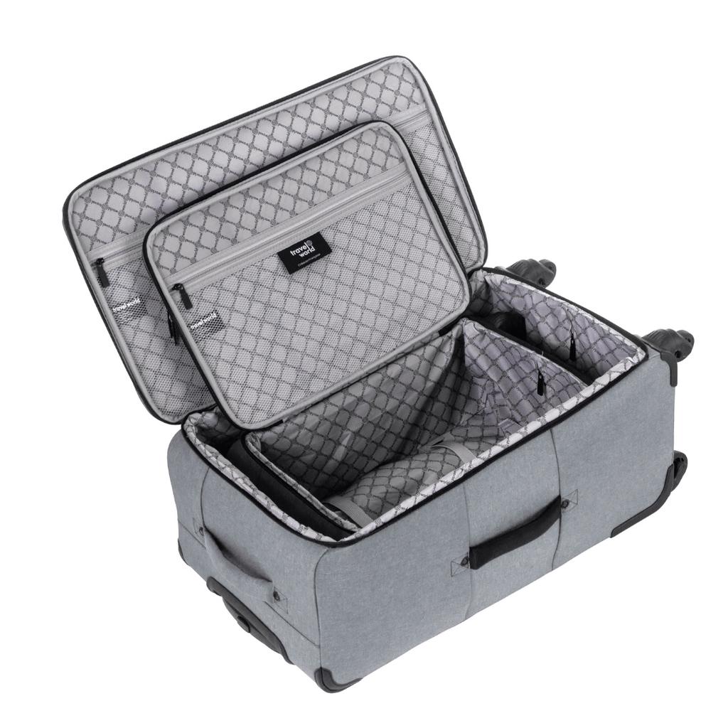 Set of 2 Soft Suitcases (L-76cm) (S-56cm) BAP SILVER
