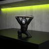 Durable Desktop Pen Rack 3D Printed Gorilla Holder, Funny Figurine, Personalized Gift for Coworkers Minimalist Black Desk Ornaments Office Home Study
