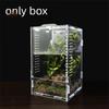 Transparent Reptile Feeding Box Anti-escape Buckle Lock Jumping Spider Terrarium Ventilated Acrylic Crawler Box