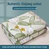 Jie Li Ya Pure Cotton Summer Quilt - Mu Yu Hua Kai Green