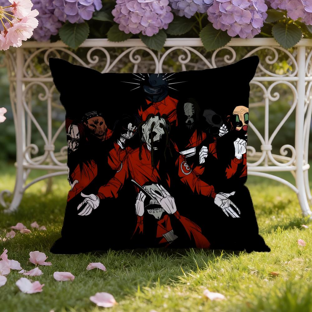 Band S-Slipknot Cushion Cover Home & Car Dual-Scene Pillow Cover: Reversible for Premium Comfort