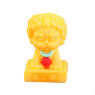 Chinese Lion Statue Animal Figurine Car Decoration Mini Sculpture for Desk Bedroom