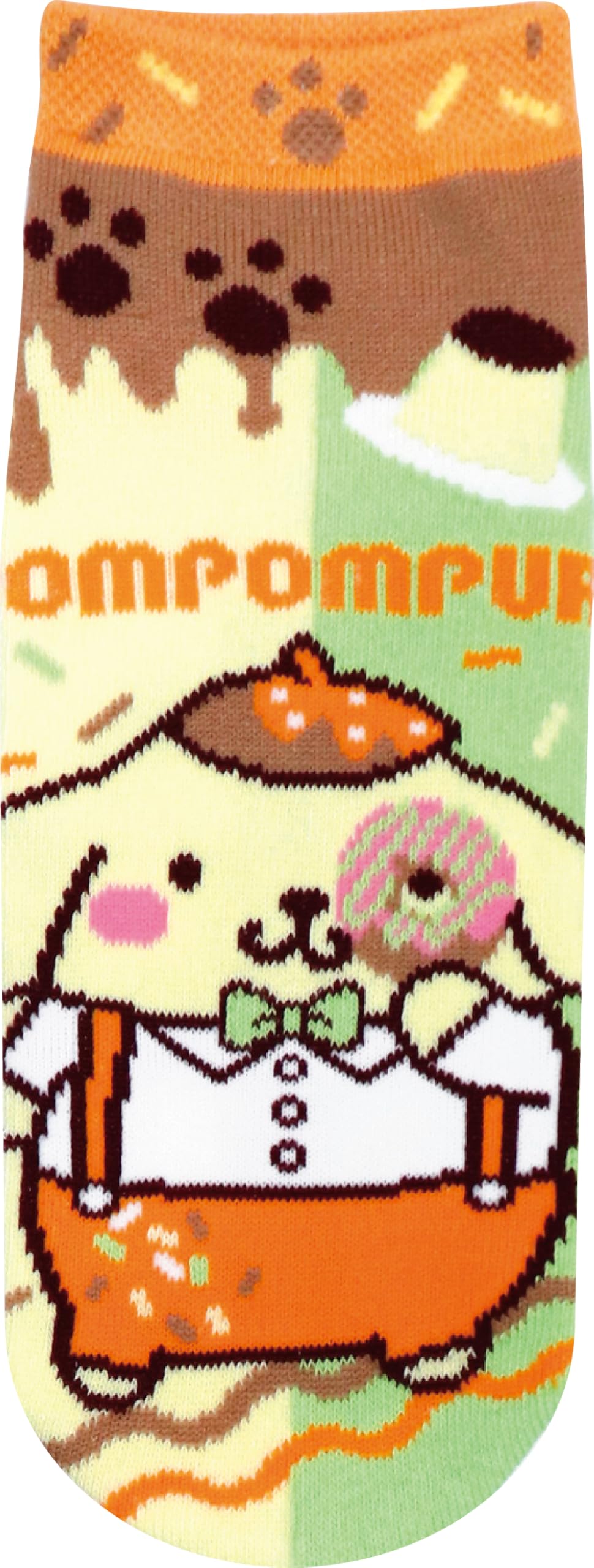 

Жаккардовые носки с героями мультфильмов Sanrio Pompompurin Donuts для взрослых и женщин JGS0818 [J s Planning] (22-24см)