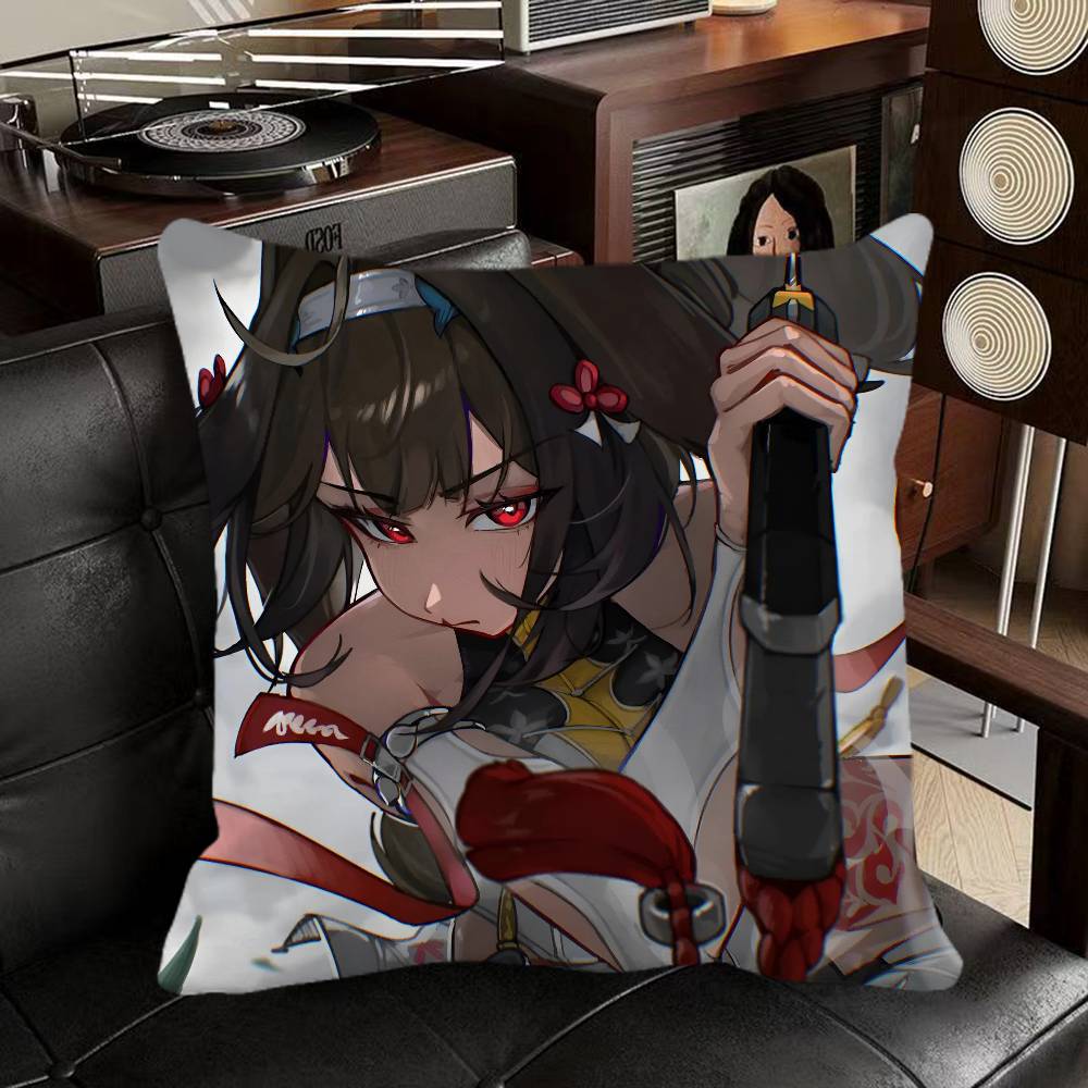 Ye Shunguang Zenless Zone Zero Game Pillow Case Square Pillow Bedroom Sofa Leisure Comfort Cushion Car Home Decoration